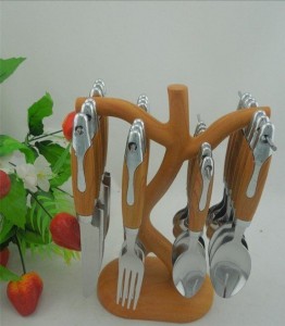 Stainless Steel Cutlery Set with Colorful Plastic Handle No. CT24-B01