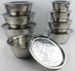 Stainless Steel Kitchenware Decorative Belly Shape Finger Bowl Gp003