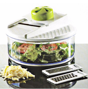 3 in 1 Plastic Food Processor Vegetable Chopper Cutting Machine with Steel Parts No. Cg020