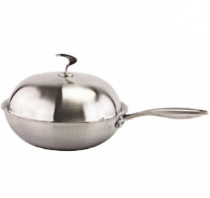 Stainless Steel #304 Cooking Pan Cookware Frying Pan with Long Handle Fp008