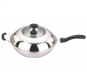 Stainless Steel Cooking Pan Cookware Frying Pan with Long Handle Fp010