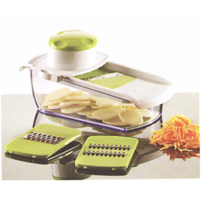 3 in 1 Plastic Food Processor Vegetable Chopper Cutting Machine with Steel Parts No. Cg014