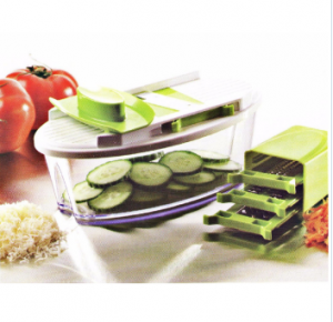 4 in 1 Plastic Food Processor Vegetable Chopper Cutting Machine with Steel Parts No. Cg015
