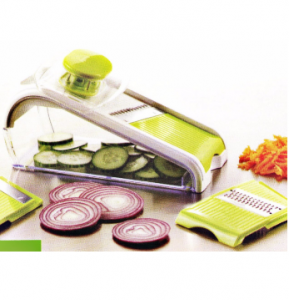 4 in 1 Plastic Food Processor Vegetable Chopper Cutting Machine with Steel Parts No. Cg016