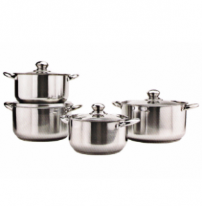 High Quatlity 8PCS Stainless Steel Kitchen Utensil Cooking Pot PP003