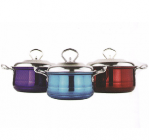 6PCS Stainless Steel Cooking Pot with Painting PP005