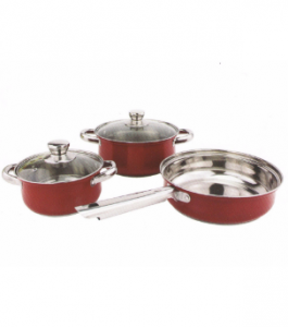 Stainless Steel Kitchen Ware Cooking Pot and Frying Pan with Painting PP012