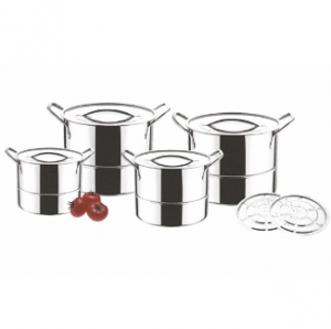 Stainless Steel Housewares Cooking Pot with Steaming Frame PP015