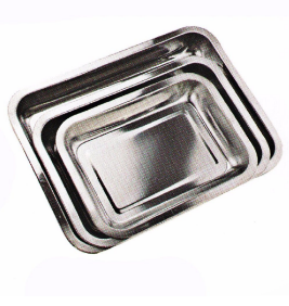 Home Application Stainless Steel Kitchenware Square Tray Service Plate Sp044