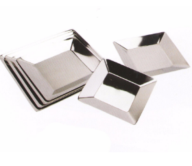 New Delivery for Stainless Steel Knife -
 Stainless Steel Kitchenware Square Tray Service Plate Sp047 – Long Prosper