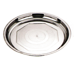 Rostfritt stål Köks Round fack med dekorativa mönster Sp022