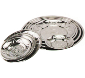 2017 Good Quality Dinner Sets -
 Home Application Stainless Steel Kitchenware Oval Tray in Round Design Dinner Plate Sp034 – Long Prosper