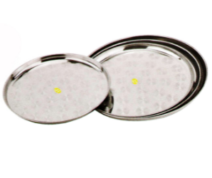 Home Application Stainless Steel Kitchenware Oval Tray in Round Design Dinner Plate Sp035