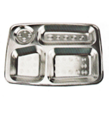 Stainless Steel Kitchenware Oval Tray in Sqare Design Sp004