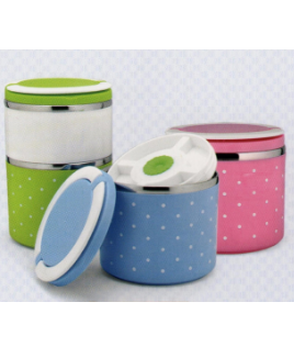 Newly Arrival Fiber Tableware -
 Stainless Steel 1/2 Layers Lunch Box with Handle – Long Prosper