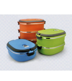 OEM manufacturer Cookware For Home -
 Factory Price For 201 Steel Metal Food Container Multi Layers Round Lunch Box With Handle And Cover – Long Prosper