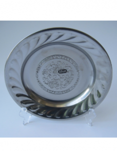 Stainless Steel Kitchenware Round Tray in Grape Design St001