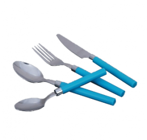Stainless Steel Cutlery Set with Colorful Plastic Handle No. CT4-P02