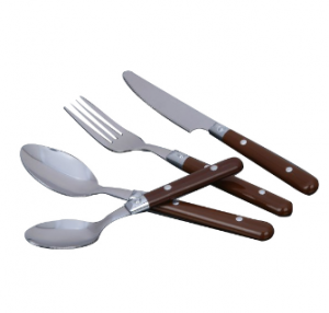 Stainless Steel Cutlery Set with Colorful Plastic Handle No. P01