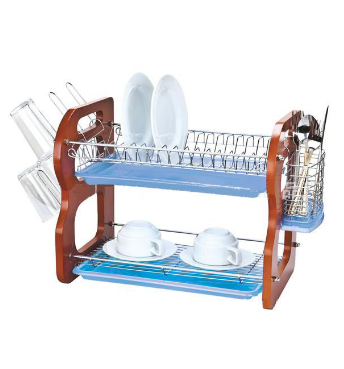 Super Lowest Price Frozen Meat Bone Mincer -
 2 Layers Metal Wire Kitchen Dish Rack No. Dr16-2bw – Long Prosper