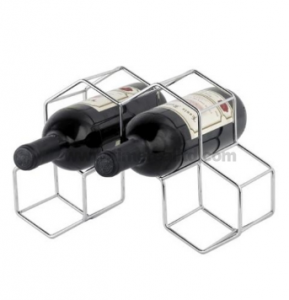 Yster draad Wine Staan Rack met Plating No. Wr006