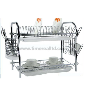 Chinese wholesale Electric Kettle With Warmer -
 2 Layers Metal Wire Kitchen Dish Rack No. Dr16-Rb – Long Prosper