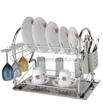 Leading Manufacturer for Plastic Orange Juicer -
 2 Layers Metal Wire Kitchen Dish Rack No. Dr16-8b – Long Prosper