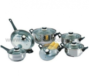 OEM Manufacturer Nature Wheat Dinner Sets -
 Stainless Steel 12PCS Cookware Set S103 – Long Prosper