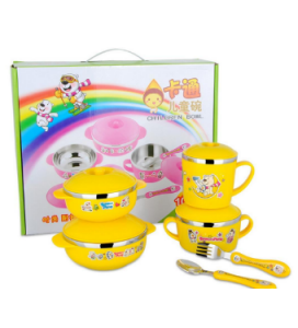 Gift Stainless Steel Children Dinnerware Sets 10PCS