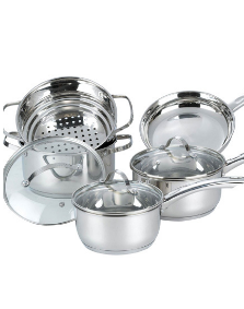 Stainless Steel Cookware Set Cooking Pot Casserole Frying Pan S115