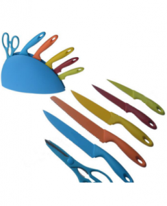 High Performance Kids Dinnerware Set -
 7PCS Kitchen Knives Set with Painting No. Kns-7c05 – Long Prosper