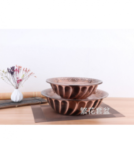 Stainless Steel Kitchenware Decorative Pattern Round tireyi / Dinner Plate Gp001
