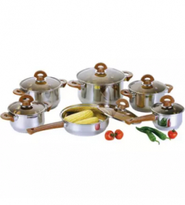 Stainless Steel Cookware Set Cooking Pot Casserole Frying Pan S107