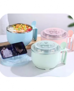 High Quality Rice Soup Noodles Bowl,304 Kids Lunch Box With Spoon