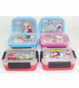 Cartoon Transparent Food Carrier,Kids Comparments Lunch Box