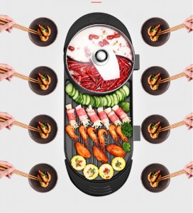 Household Electric BBQ Grill Pan Smokeless Electric Oven Multifunctional Barbecue Machine Mandarin Duck Hot Pot