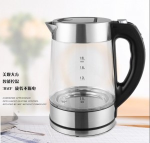 OEM 1.8L High Borosilicate Glass Digital Electric Kettle LED Color Change Heat Preservation Water Kettle