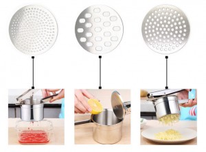 Factory Direct Sales 3 in 1 Stainless Steel Potato Presser Manual Juicer Creative Kitchen Small Tools