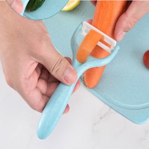 Baby Supplementary Food Knife Set Wheat Straw 4PCS Ceramic Knife Set Fruit Plate Chopper Grater