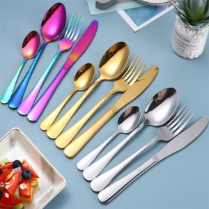 Hot Selling Black Gift Box 24PCS Tableware Knife Fork Spoon