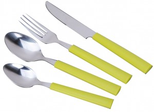 Factory Promotional Porcelain Dinner Set -
 Stainless Steel Dinner Cutlery Set with Colorful Plastic Handle No. P03 – Long Prosper