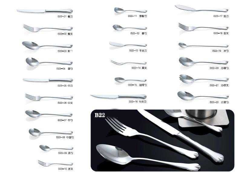 New Arrival China Biodegradable Cutlery Set -
 High Quality Hot Sale Stainless Steel Cutlery Dinner Set No. B22 – Long Prosper