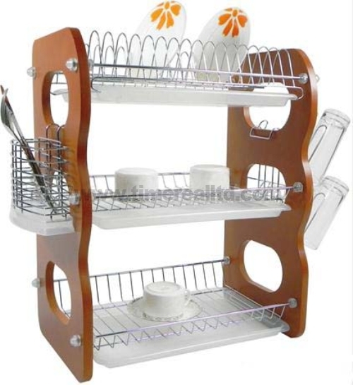 Trending Products Stainless Steel Knife Set -
 Kitchenware Metal Wire Dish Storage Rack 3 Layers – Long Prosper