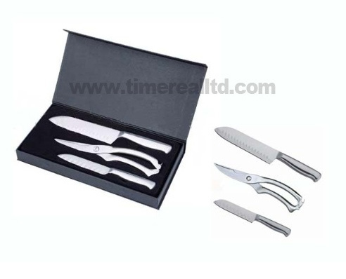 3PCS Stainless Steel Chef Knives Set Kns-C012