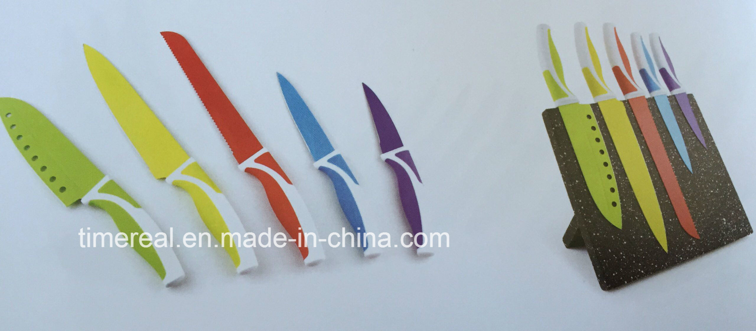 Good User Reputation for High Speed Blender -
 Stainless Steel Kitchen Knives Set with Painting No. Fj-0038 – Long Prosper