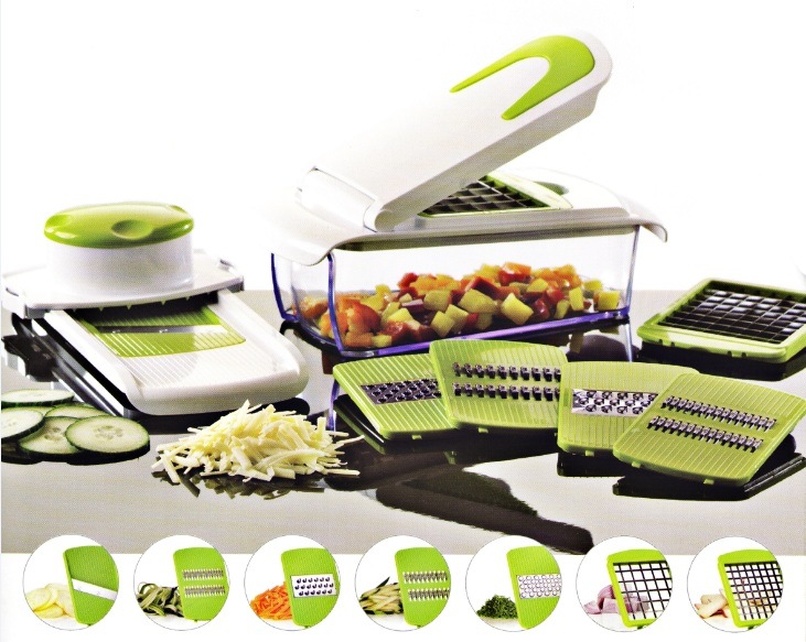 7 in 1 Food Processor Vegetable Plastic Chopper Cutting Machine Cg047