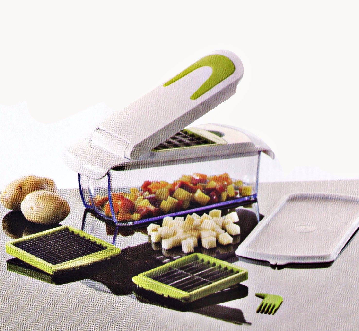 3 in 1 Plastic Vegetable Cutting Food Chopper Dice and Slice Machine Cg073