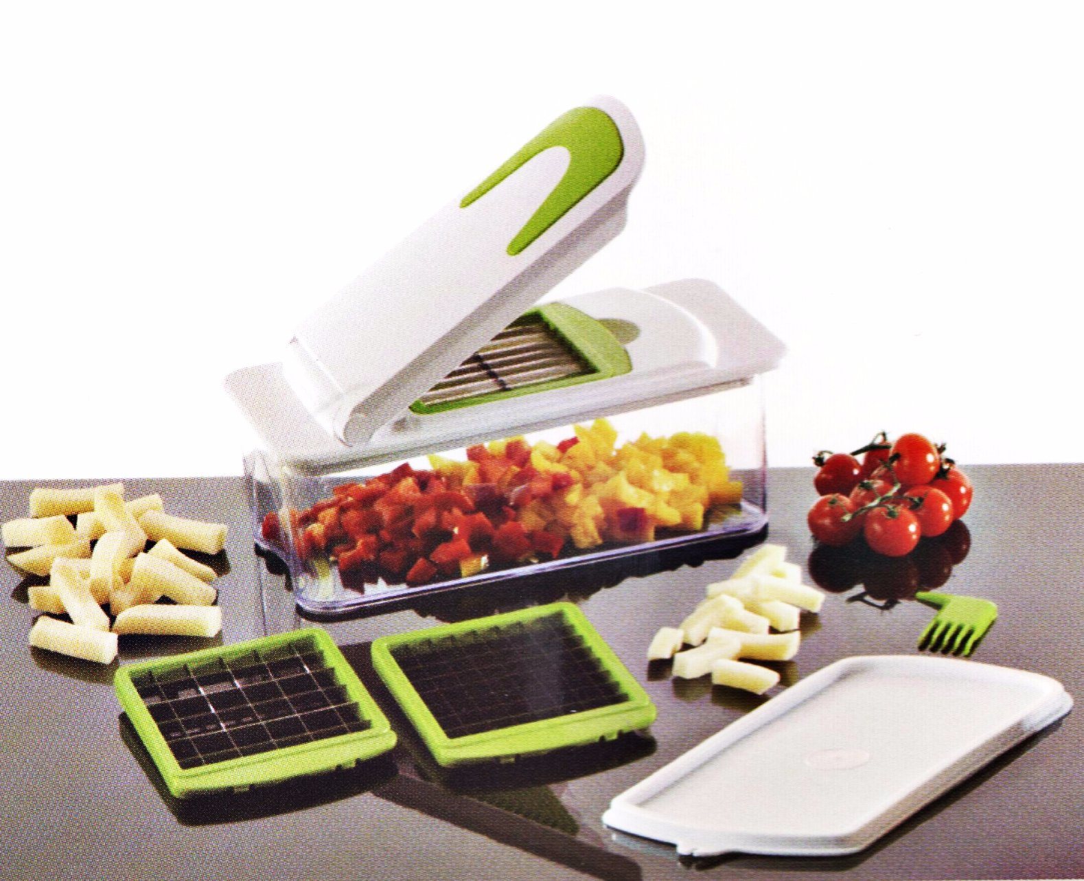 3 in 1 Plastic Vegetable Cutting Food Chopper Dice and Slice Machine Cg078