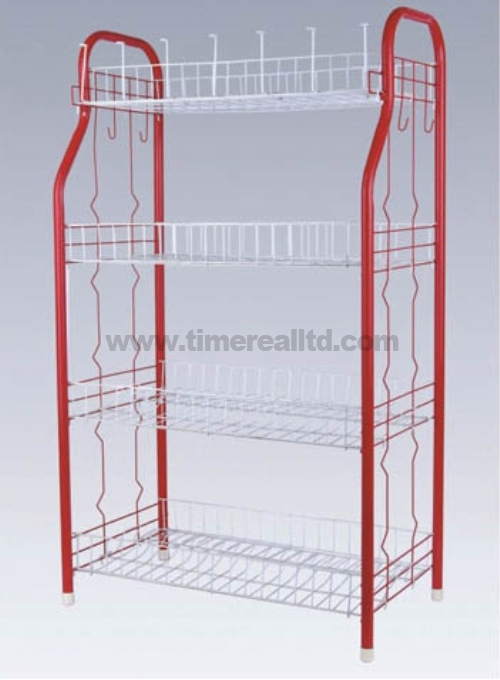 4 Tiers Metal Wire Kjøkken Storage Cartsr-C002
