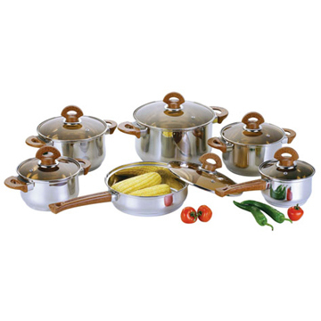 China Manufacturer for Nylon Kitchen Cooking Utensils Set -
 Stainless Steel Cookware Set Cooking Pot Casserole Frying Pan S107 – Long Prosper